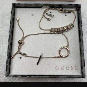 Guess Gold-Tone 2-piece Bracelet Set with Rhinestone Accents